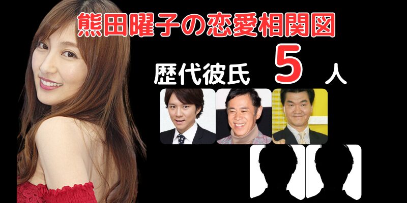 熊田曜子と歴代彼氏5人との恋愛相関図