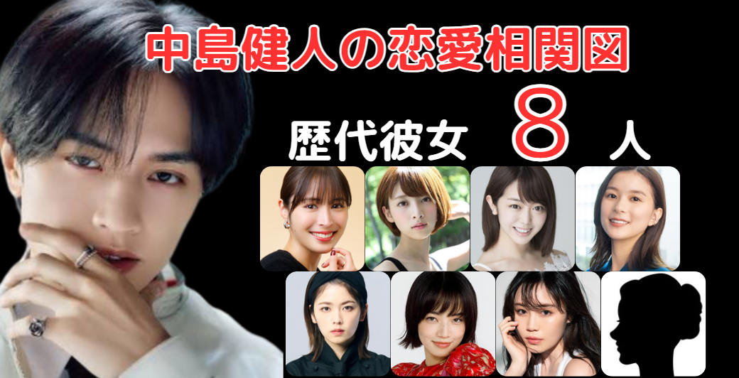 中島健人と歴代彼女８人との恋愛相関図
